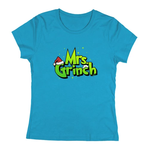 Mrs. Grinch női póló (Türkiz)