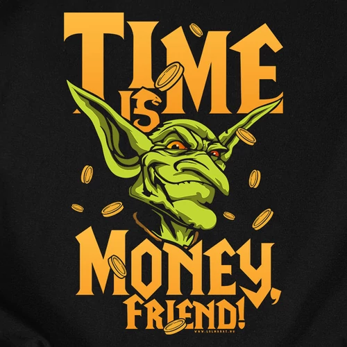 Time is money friend férfi póló (B_Fekete)