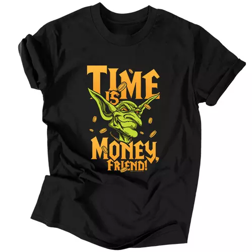 Time is money friend férfi póló (Fekete)