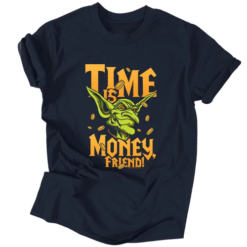 Time is money friend férfi póló (Sötétkék)