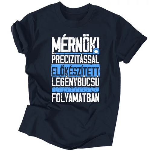 Mérnöki precizitás férfi póló (Navy)