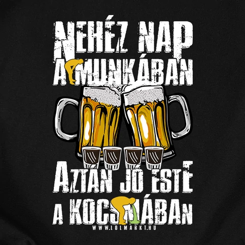 Nehéz nap a munkában férfi póló (B_Fekete)