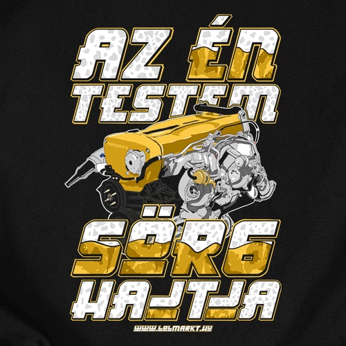 Sör6 férfi póló (B_Fekete)