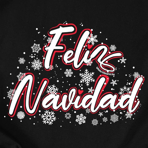 Feliz Navidad férfi póló (B_Fekete)