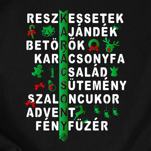 Karácsony férfi póló (B_Fekete)