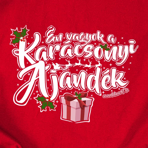 Karácsonyi ajándék családi póló szett (BN_Piros)