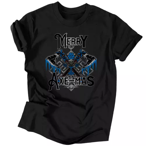 Merry Axe-mas férfi póló (Fekete)
