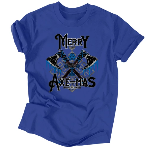 Merry Axe-mas férfi póló (Royal)