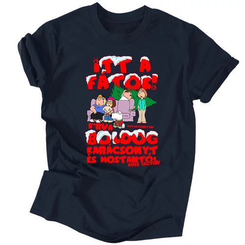 Itt a fátok férfi póló (Sötétkék)