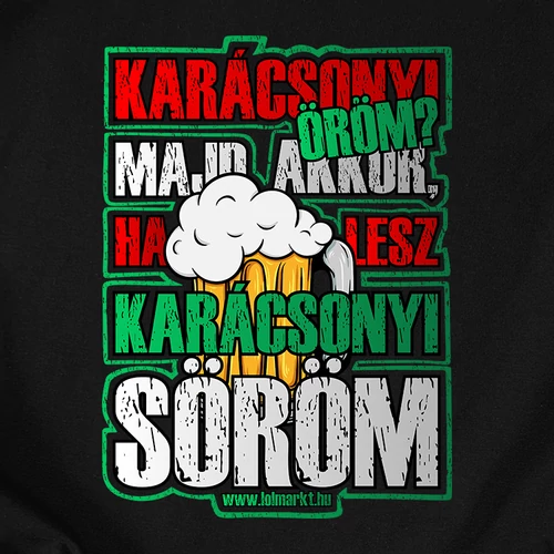 Karácsonyi öröm férfi póló (B_Fekete)