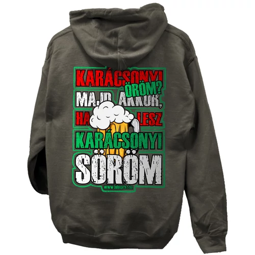 Karácsonyi öröm kapucnis pulóver (Grafit)