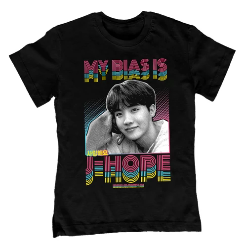My Bias Is J-Hope gyerek póló (Fekete)