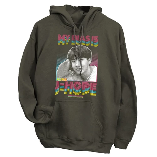 My Bias Is J-Hope kapucnis pulóver (Charcoal)