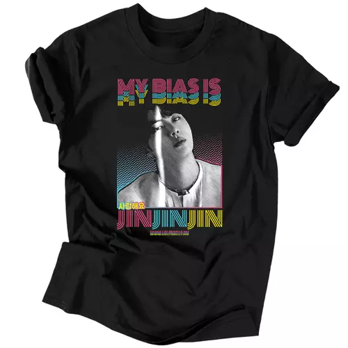 My Bias Is Jin férfi póló (Fekete)