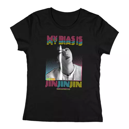 My Bias Is Jin női póló (Fekete)