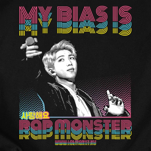 My Bias Is Rap Monster férfi póló (B_Fekete)