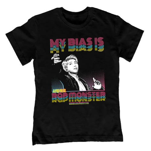 My Bias Is Rap Monster gyerek póló (Fekete)