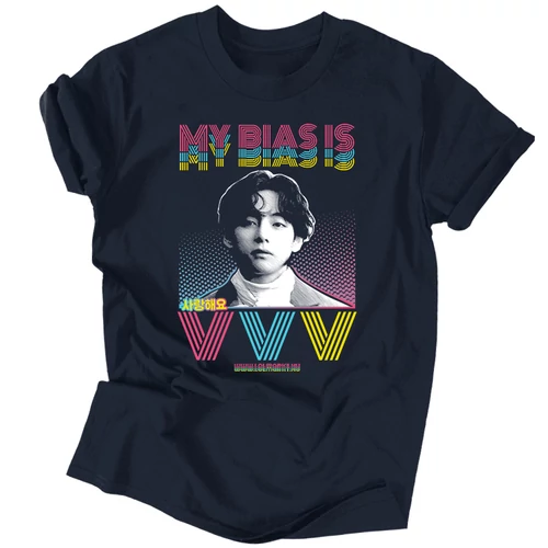 My Bias Is V férfi póló (Navy)