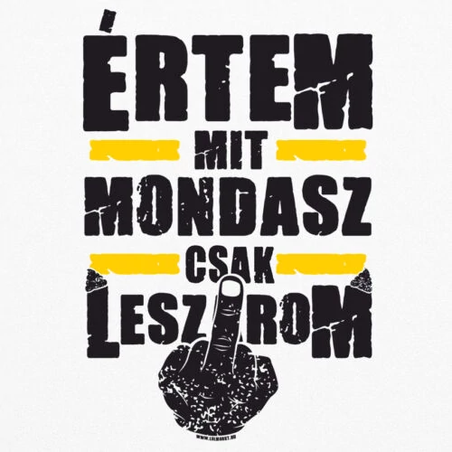 Értem mit mondasz női póló és fémbögre szett (B_Fehér)