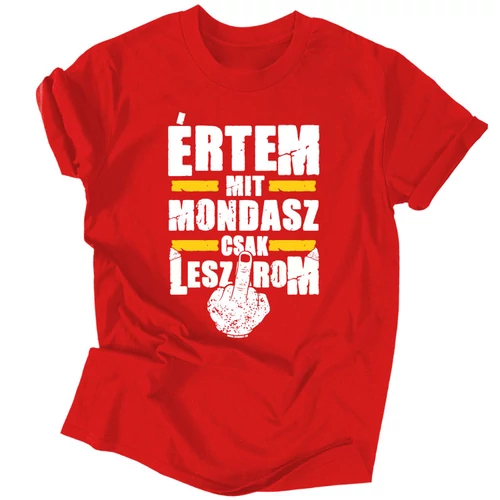 Értem mit mondasz férfi póló (Piros)