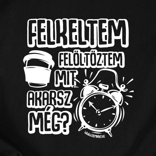Felkeltem férfi póló (B_Fekete)