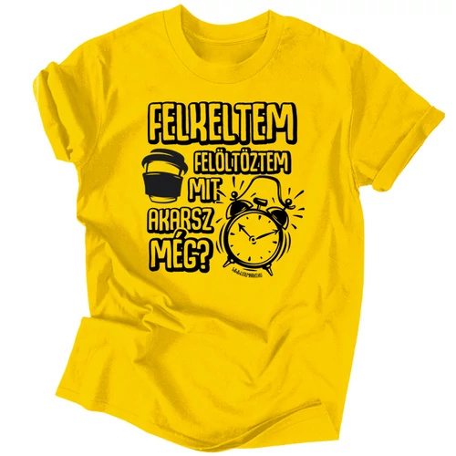 Felkeltem férfi póló (Sárga)