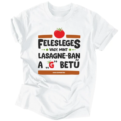 Felesleges vagy férfi póló (Fehér)