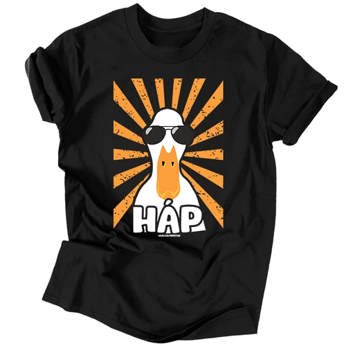 HÁP férfi póló (Fekete)
