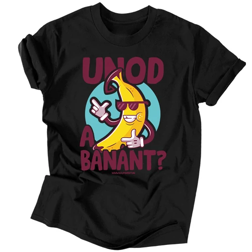 Unod a banánt férfi póló (Fekete)