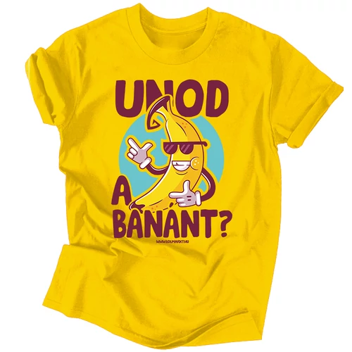 Unod a banánt férfi póló (Sárga)