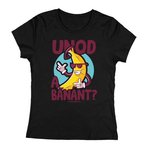 Unod a banánt női póló (Fekete)