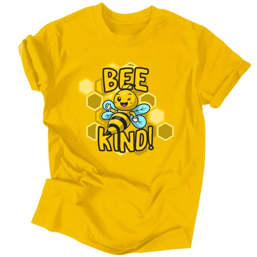 Bee kind férfi póló (Citrom)