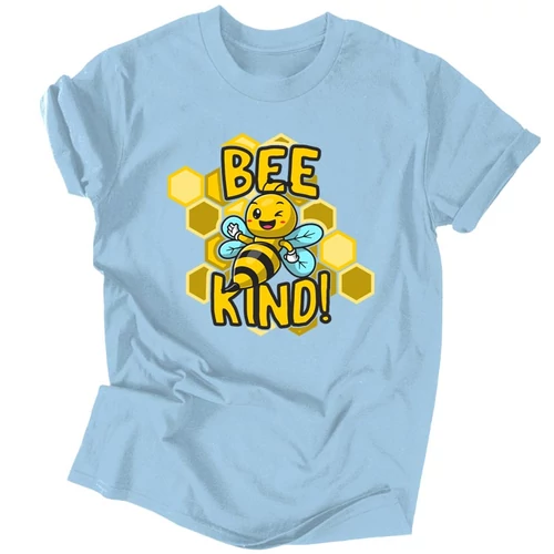 Bee kind férfi póló (Világoskék)