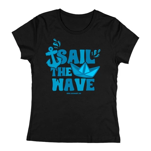 Sail the wave női póló (Sötétkék)