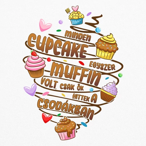 Minden cupcake fém bögre (B_Fehér)