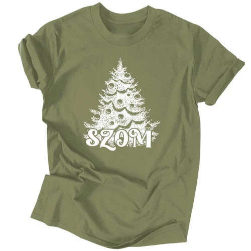 Karácsonyi F_SZOM férfi póló (Military)