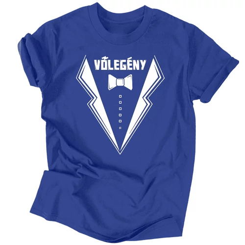 Vőlegény férfi póló  (Királykék)