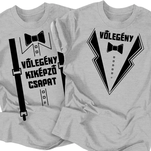 Vőlegény kiképző csapat legénybúcsú póló szett (Szürke)