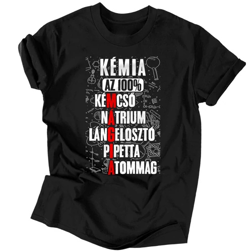 Kémia mint mágia férfi póló (Fekete)