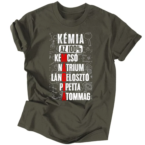 Kémia mint mágia férfi póló (Grafit)