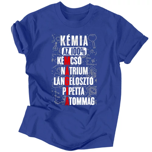 Kémia mint mágia férfi póló (Királykék)