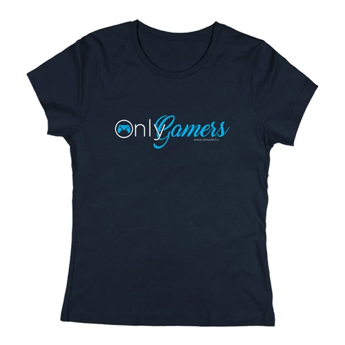 OnlyGamers női póló (Sötétkék)