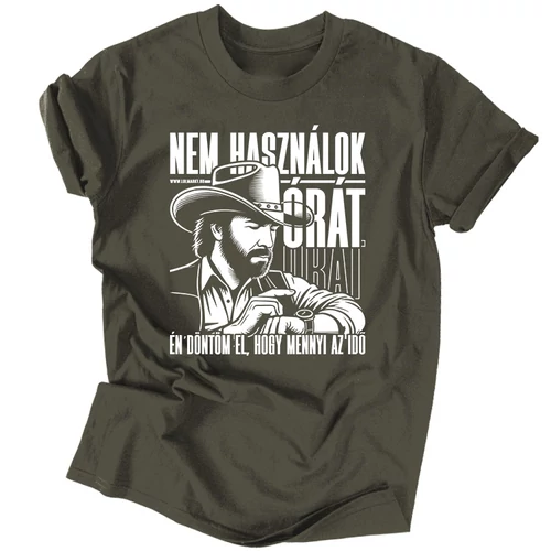 Nem használok órát férfi póló (Grafit)