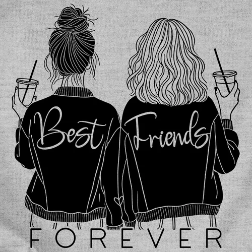 Best friends női pólók (B_Szurke)
