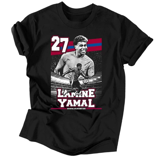 Lamine Yamal férfi póló (Fekete)