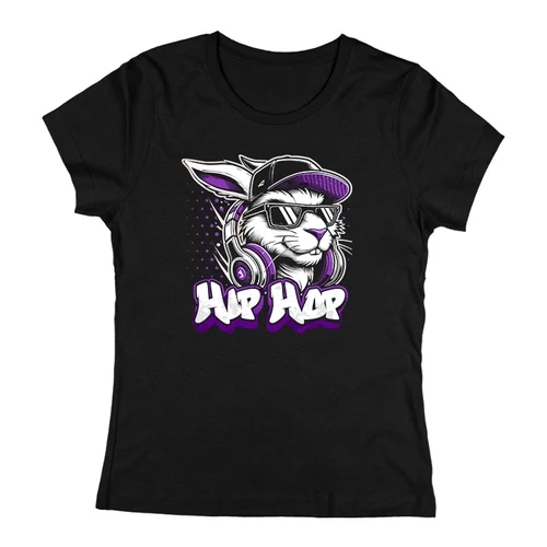 Hip Hop női póló (Fekete)