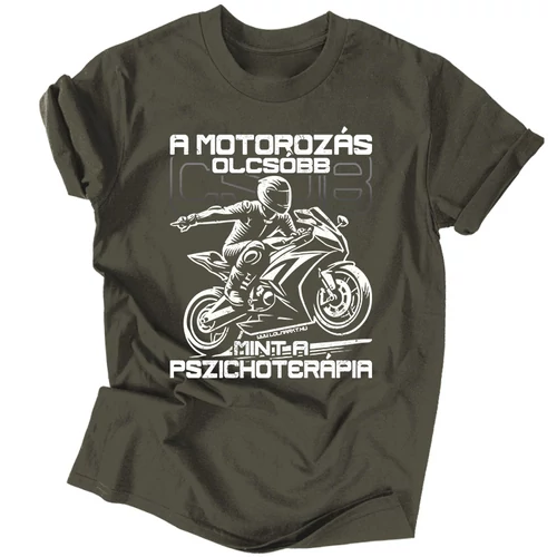 A motorozás olcsóbb férfi póló (Grafit)