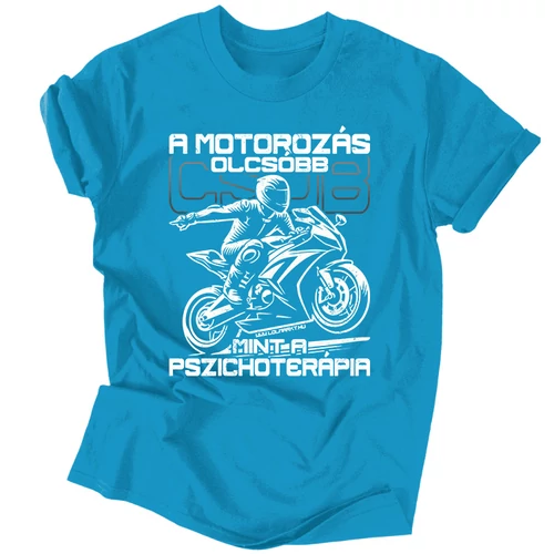 A motorozás olcsóbb férfi póló (Türkiz)