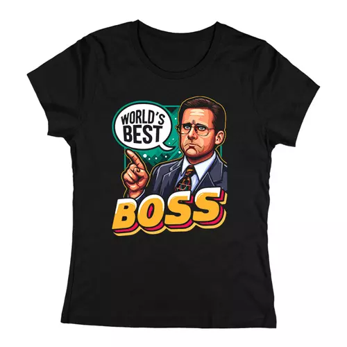 World's best boss női póló (Fekete)