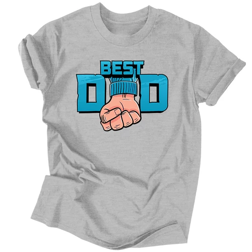 Best dad férfi póló (Szürke)